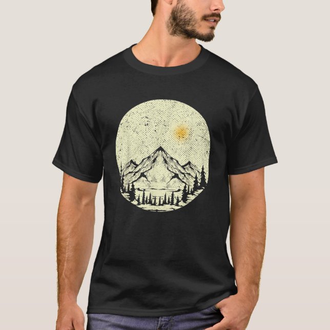 Nature Wildlife Trees Outdoors Mountain Forest T S T-Shirt (Front)