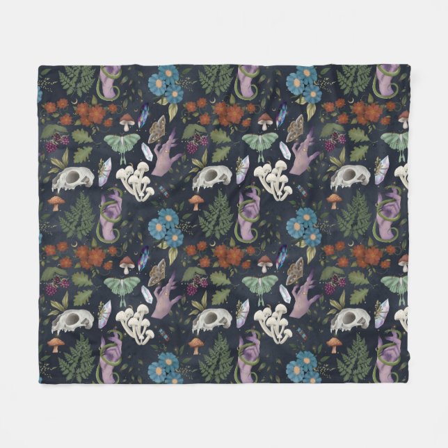 Nature Witch Fleece Blanket (Front (Horizontal))