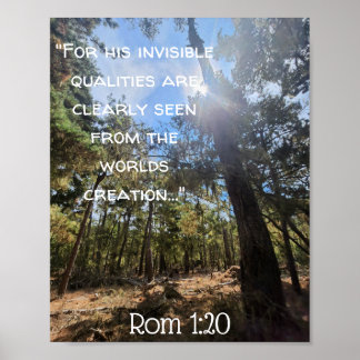 Nature with a beautiful scripture poster