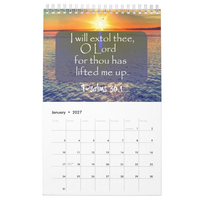 Nature with Bible Verses 2016 Calendar (Jan 2027)