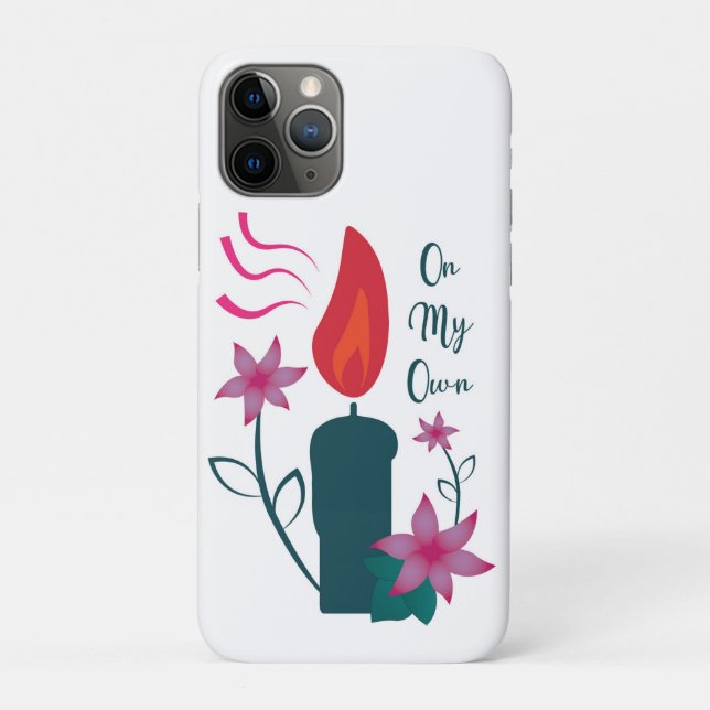 nature with the candle lit with flowers Case-Mate iPhone case (Back)