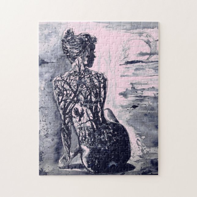 Nature Woman Puzzle Painting (Vertical)