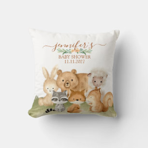 Nature Woodland Animals Baby Cushion