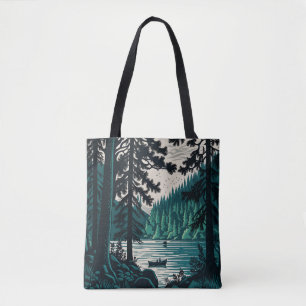 Nature Woods Lake Forest Northern Landscape Tote Bag