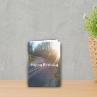 Nature Woods Path Sun Rays Grass Birthday