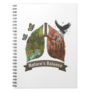 Nature's Balance Lungs of the Earth Environmenta Notebook