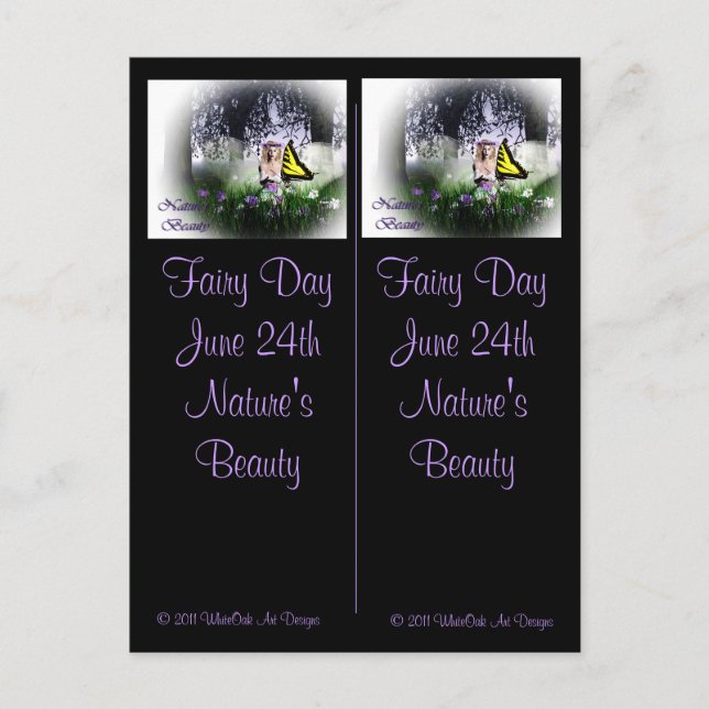Nature's Beauty Bookmarks Postcard (Front)