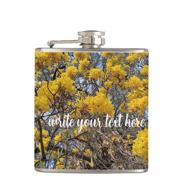 Nature's bloom hip flask (Front)