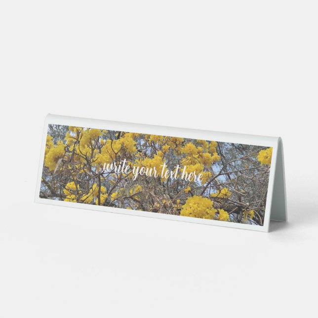 Nature's bloom table tent sign (Front)