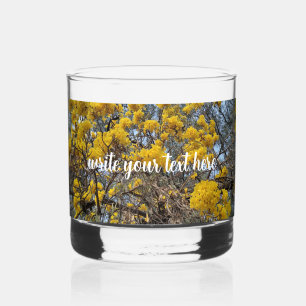 Nature's bloom whiskey glass