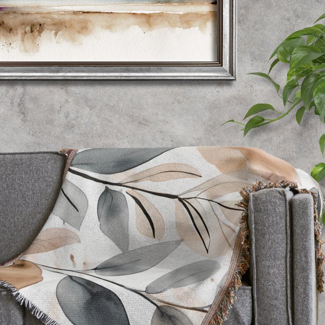 Nature's Botanicals Throw Blanket (Add style to your room and get cozy all at the same time with this pretty throw blanket.)