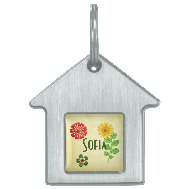 Natures Bounty Jewelled PERSONALIZED Pet ID Tag (Front)