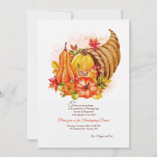 Natures Bounty Thanksgiving Invitation