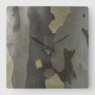 Nature's Camouflage -Sycamore Bark Clock