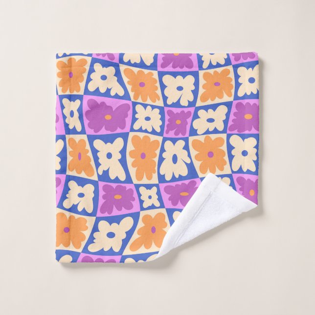 Nature's Chessboard Bath Towel Set (Wash Cloth)