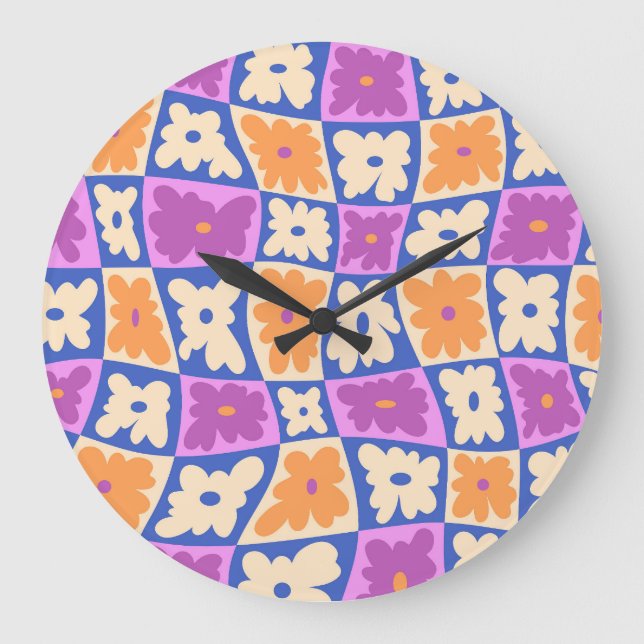 Nature's Chessboard Large Clock (Front)