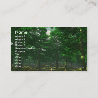 Nature's Clarity Business Card Template