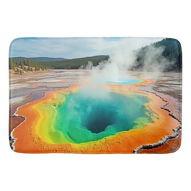 Nature's Colourful Hot Spring Art Bath Mat (Front)