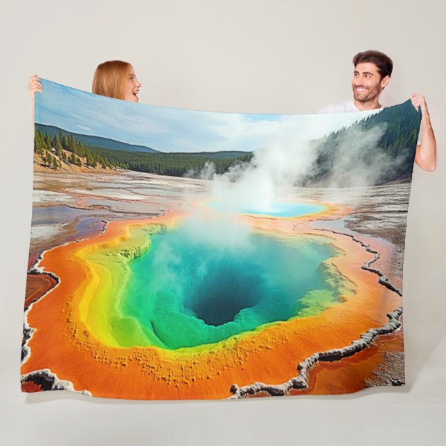 Nature's Colourful Hot Spring Art Fleece Blanket (In Situ)