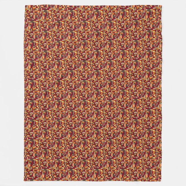Nature's Colours Warm Earth Tone Fleece Blanket (Front)