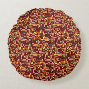 Nature's Colours Warm Earth Tone Round Cushion
