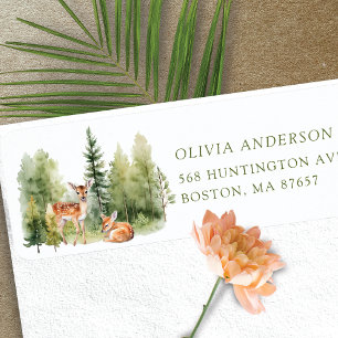 Nature's Delight Baby Shower Deer Address Label Return Address Label