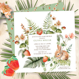 Nature's Delight Bunny Baby Shower Invitation