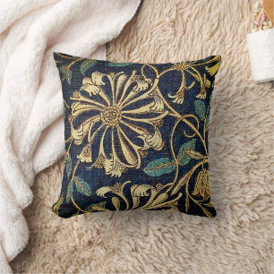 Nature's Elegance: Honeysuckle by William Morris Cushion