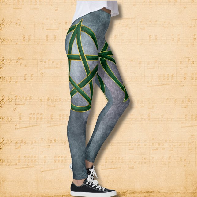 Nature's Embrace: Emerald Pentagram Leggings (Creator Uploaded)