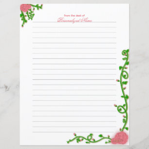 Nature's Embrace Lined Paper Sheet