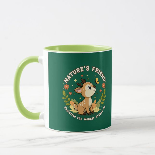 Nature's Friend Cute Fawn Woodland Animal Mug (Left)