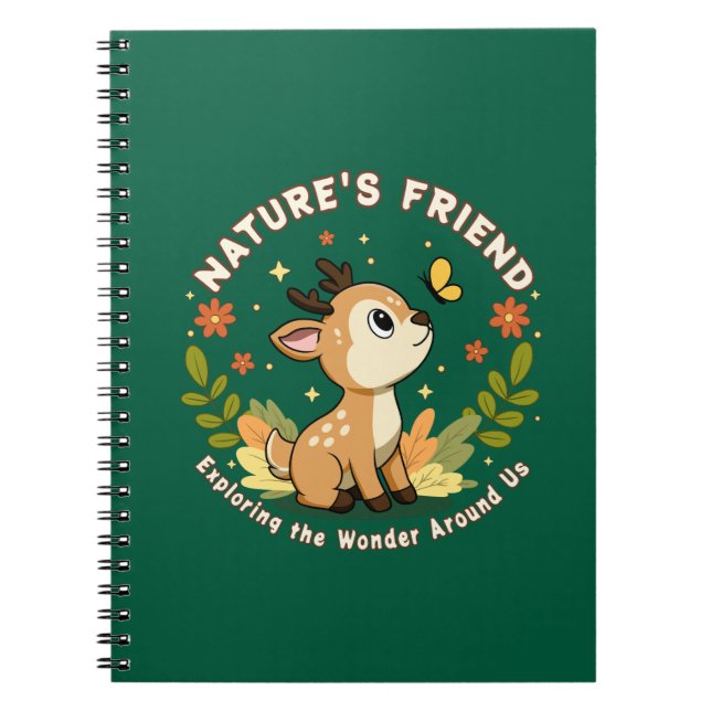 Nature's Friend Cute Fawn Woodland Animal Notebook (Front)
