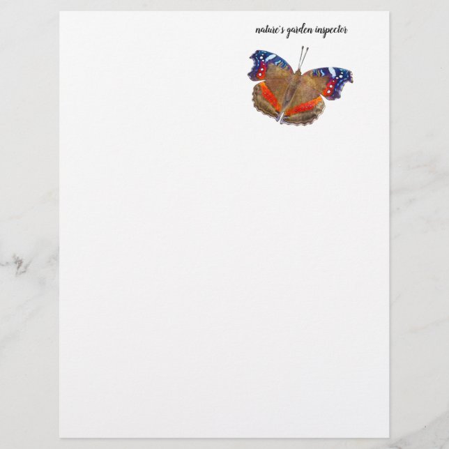 Nature's garden inspector custom letterhead (Front)