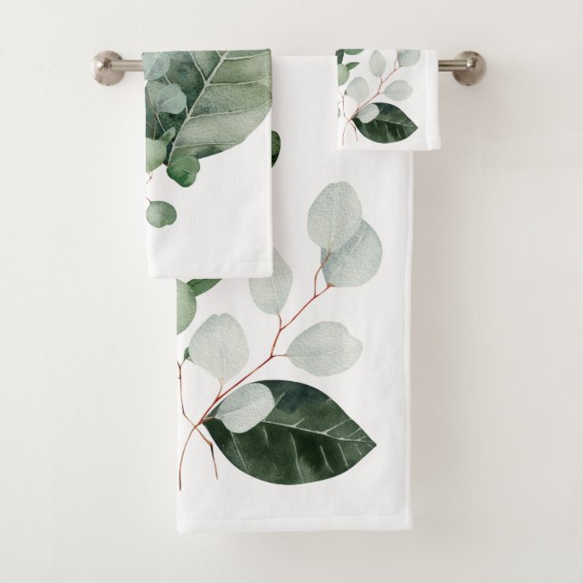NATURES GIFT WHITE BATHROOM TOWEL SET (Insitu)