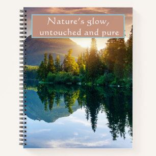 Nature's Glow Untouched and Pure Mountain Notebook