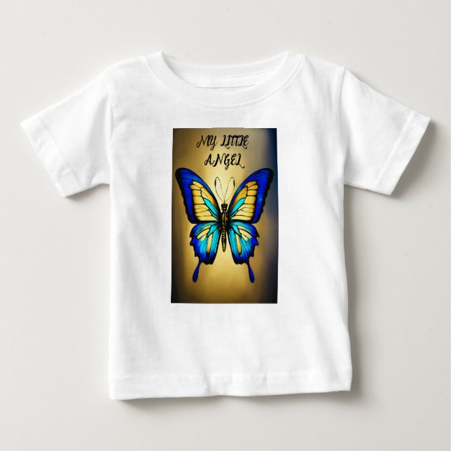 Nature's Grace: Lifelike Butterflies Baby T-Shirt (Front)