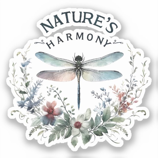 Nature's Harmony - Artistic Dragonfly (Front)