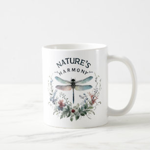 Nature's Harmony - Artistic Dragonfly Coffee Mug