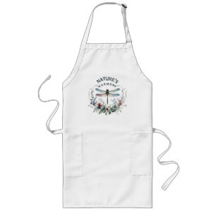 Nature's Harmony - Artistic Dragonfly Long Apron