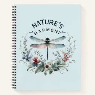 Nature's Harmony - Artistic Dragonfly Notebook