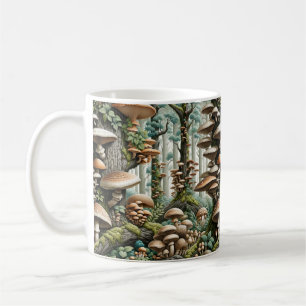 Nature's Harmony: Botanical Seamless Pattern Coffee Mug