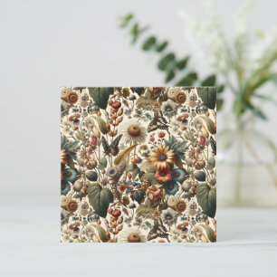 Nature's Harmony: Botanical Seamless Pattern  Invitation