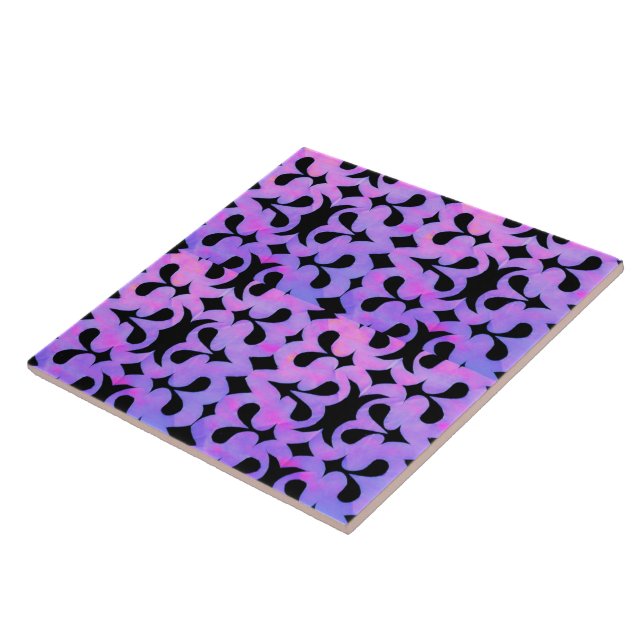 Nature's Hidden Geometry Abstract Geometric  Ceramic Tile (Side)