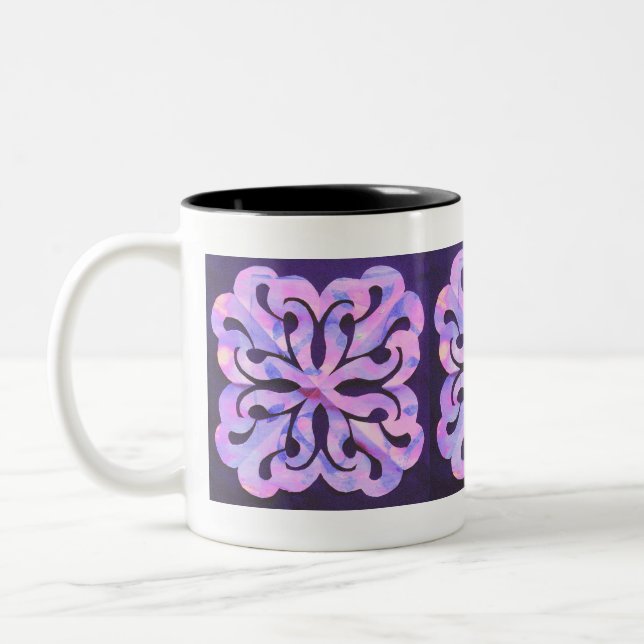 Nature's Hidden Geometry Abstract Geometric Two-To Two-Tone Coffee Mug (Left)