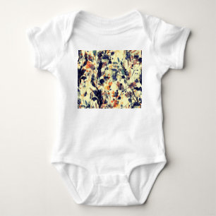 Nature's Imprints: Floral Leaves Seamless. Baby Bodysuit