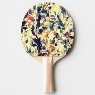Nature's Imprints: Floral Leaves Seamless. Ping Pong Paddle