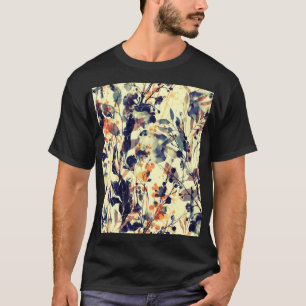 Nature's Imprints: Floral Leaves Seamless. T-Shirt