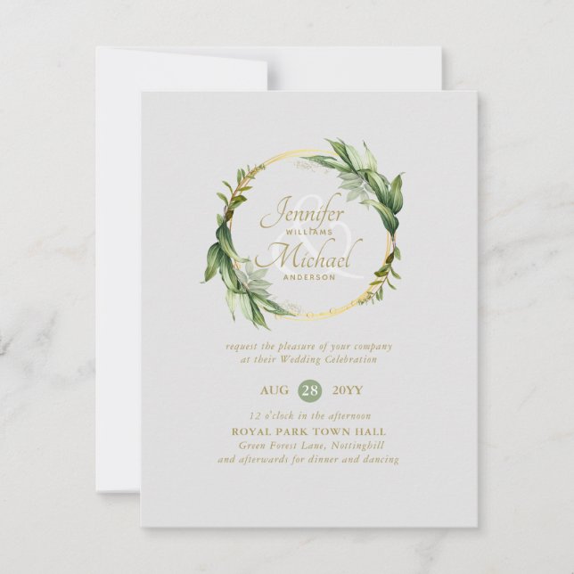 Natures Love Greenery Wreath Wedding (Front)