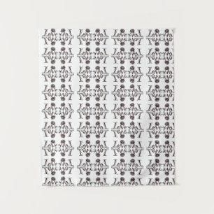 Nature's Love: Typography with a Blooming Rose Tapestry