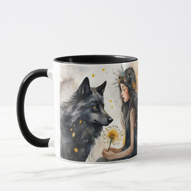 Nature's Magic: Secrets of the Black Wolf Mug (Left)